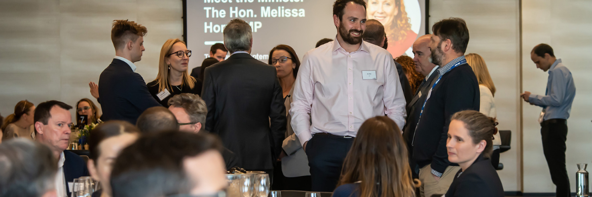 People networking at Meet the Minister The Hon. Melissa Horne MP lunch event